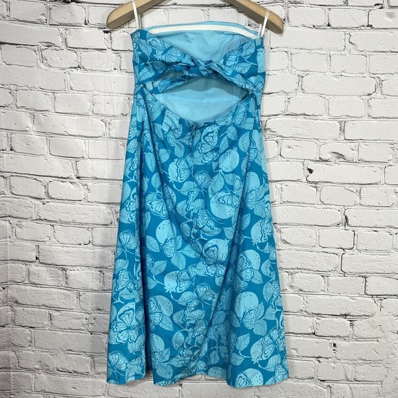 Vintage Lilly Pulitzer Size 10 Strapless Dress Butterfly Garden Lined A-Line‎ - Picture 2 of 14